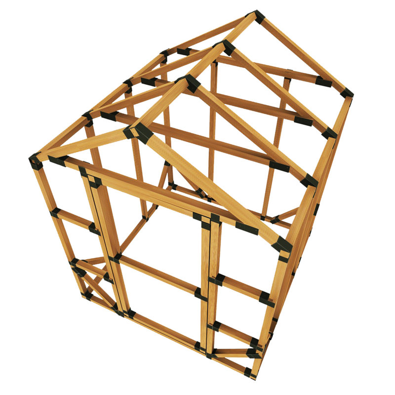 EZ Frames 6' W x 6' D DIY Storage Shed Kit Wayfair